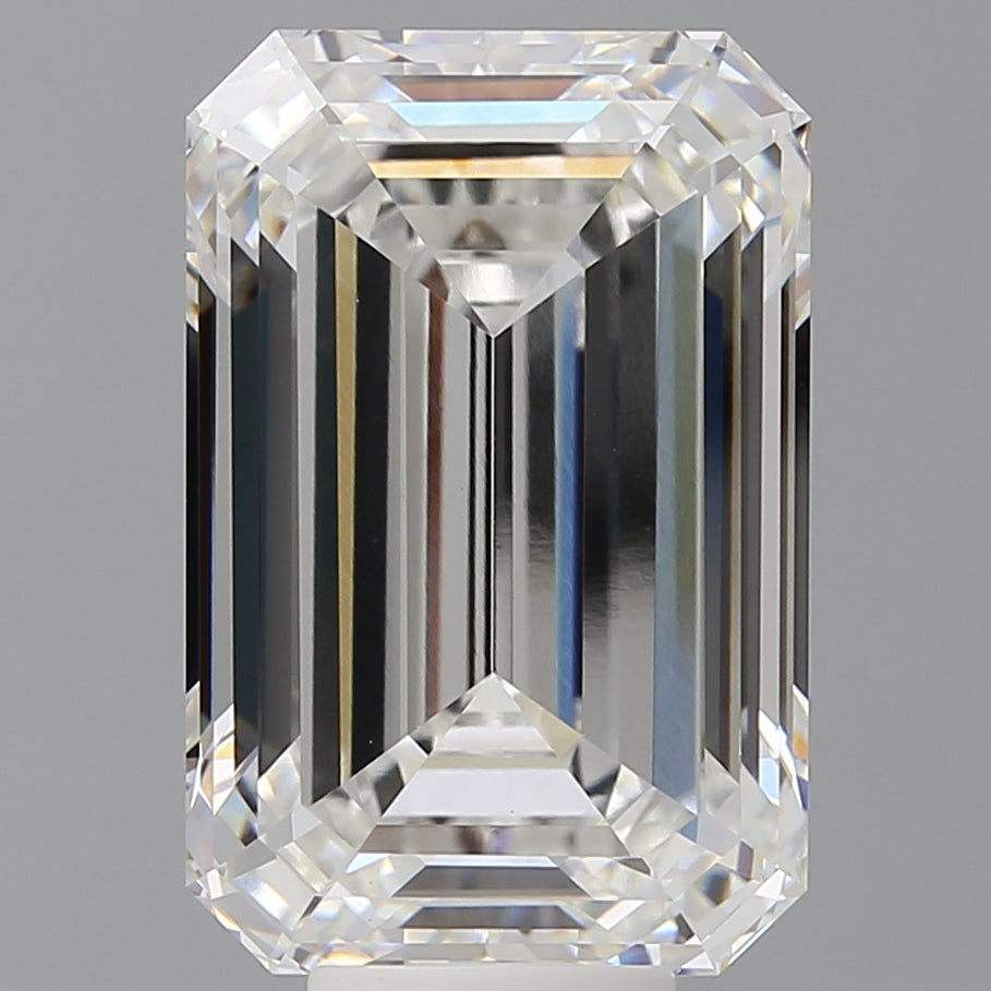10.51 Carat Emerald Shaped, Ideal Cut, F Color, VVS2 Clarity, IGI Certified Lab Grown Diamond