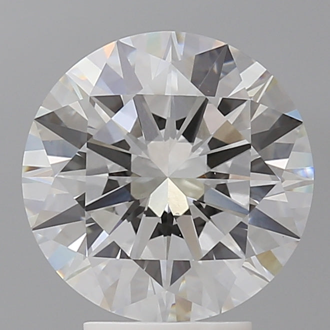 4.02 Carat Round Shaped, Excellent Cut, E Color, VVS2 Clarity, IGI Certified Lab Grown Diamond