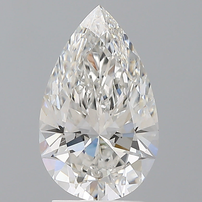 2.50 Carat Pear Shaped, Ideal Cut, F Color, VS1 Clarity, IGI Certified Lab Grown Diamond
