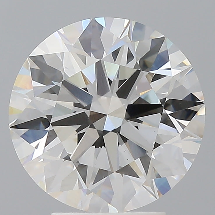 4.08 Carat Round Shaped, Ideal Cut, F Color, VVS2 Clarity, IGI Certified Lab Grown Diamond