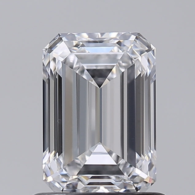 1.01 Carat Emerald Shaped, Ideal Cut, D Color, VVS2 Clarity, IGI Certified Lab Grown Diamond