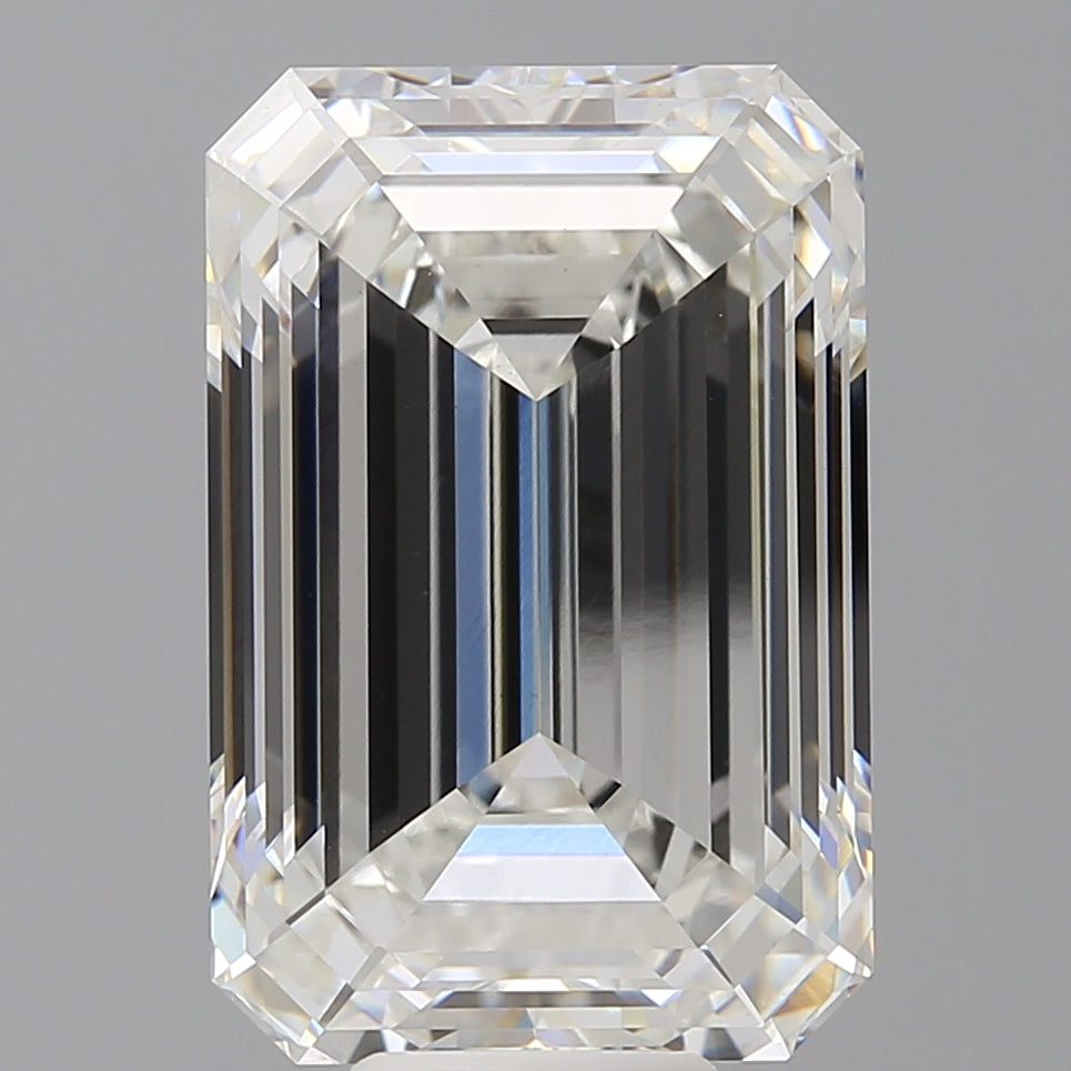 11.60 Carat Emerald Shaped, Ideal Cut, F Color, VVS2 Clarity, IGI Certified Lab Grown Diamond