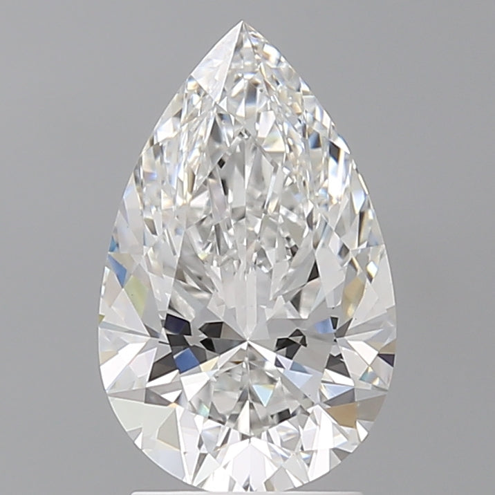 2.52 Carat Pear Shaped, Ideal Cut, E Color, VVS2 Clarity, IGI Certified Lab Grown Diamond