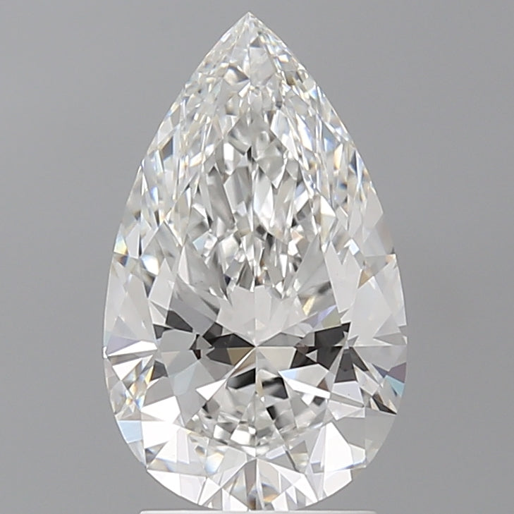 2.58 Carat Pear Shaped, Ideal Cut, E Color, VVS2 Clarity, IGI Certified Lab Grown Diamond