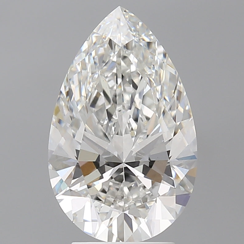 3.60 Carat Pear Shaped, Ideal Cut, F Color, VS1 Clarity, IGI Certified Lab Grown Diamond