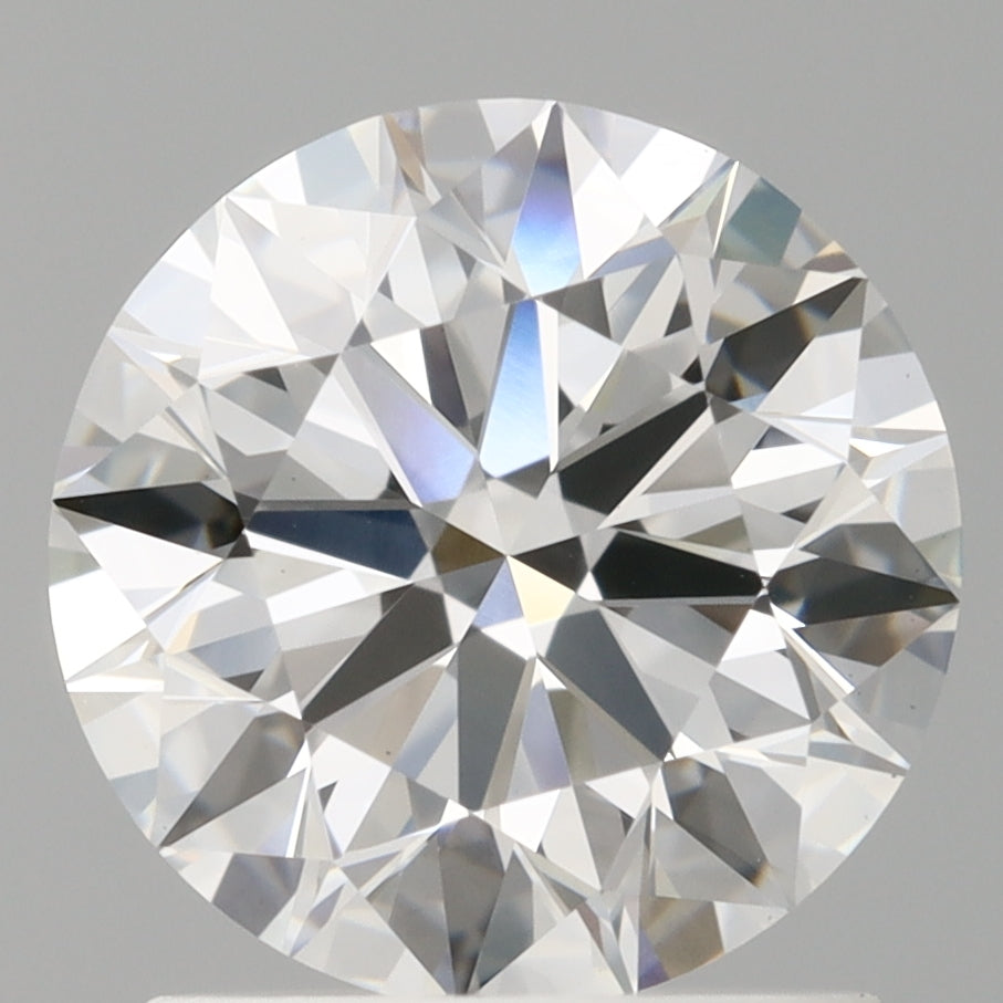1.53 Carat Round Shaped, Ideal Cut, D Color, VVS2 Clarity, IGI Certified Lab Grown Diamond
