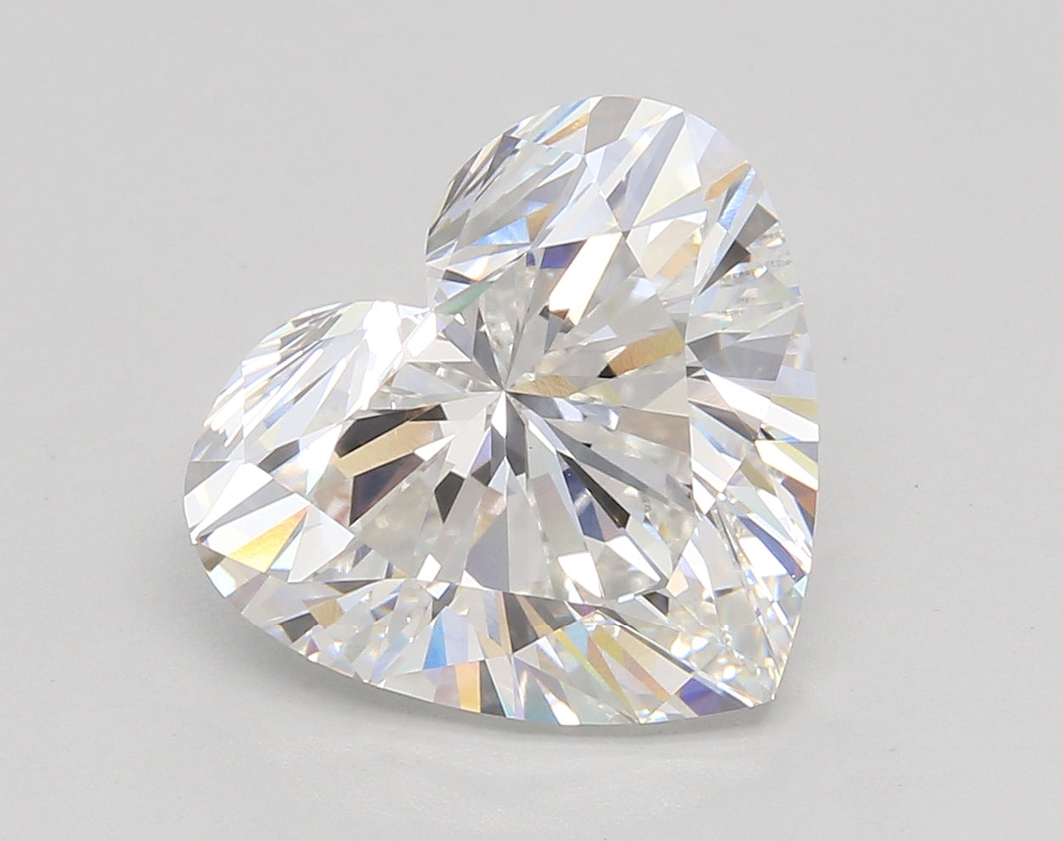 5.72 Carat Heart Shaped, Ideal Cut, E Color, VVS2 Clarity, IGI Certified Lab Grown Diamond