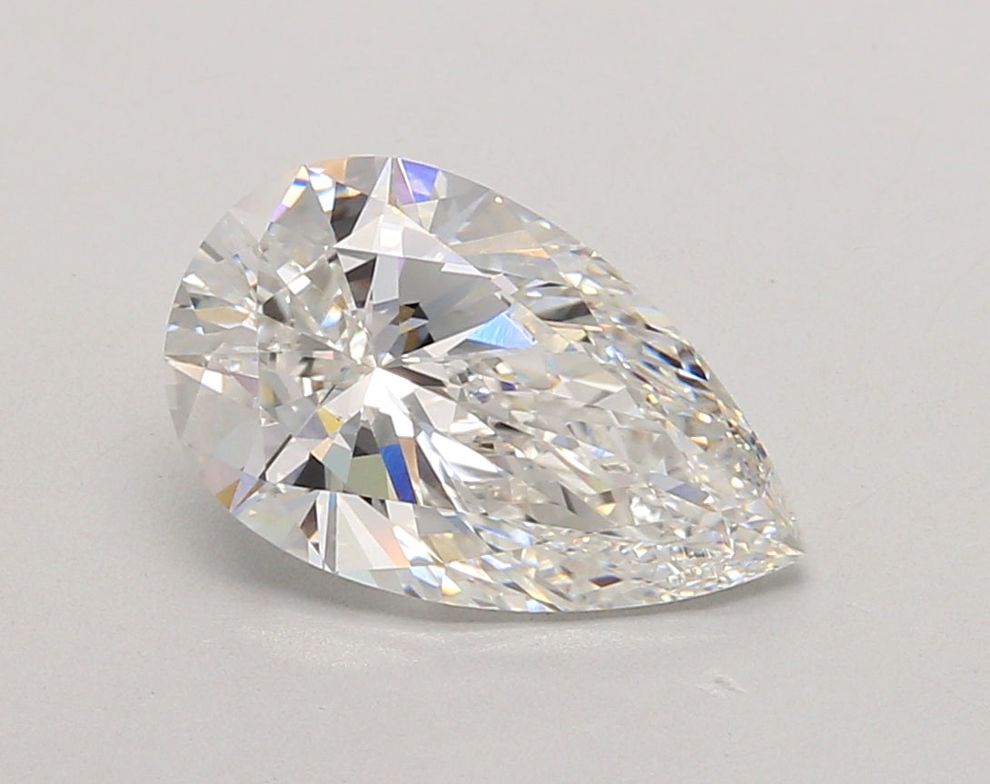 2.70 Carat Pear Shaped, Ideal Cut, E Color, VS1 Clarity, IGI Certified Lab Grown Diamond