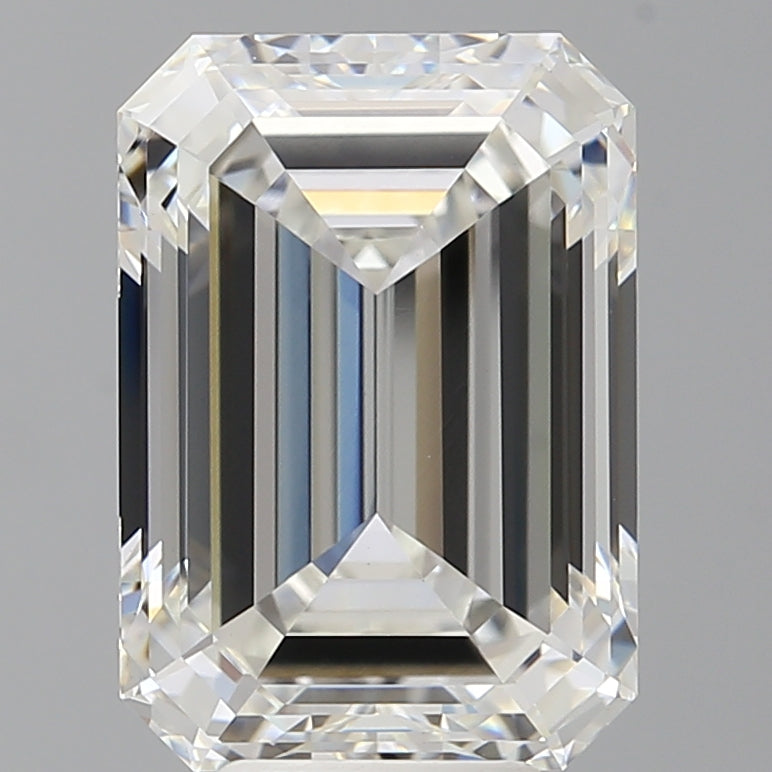7.02 Carat Emerald Shaped, Ideal Cut, F Color, VVS2 Clarity, IGI Certified Lab Grown Diamond