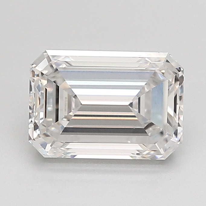 2.02 Carat Emerald Shaped, Excellent Cut, F Color, VVS2 Clarity, IGI Certified Lab Grown Diamond