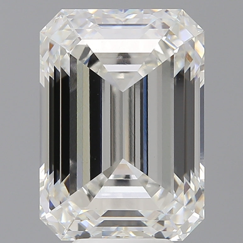 7.59 Carat Emerald Shaped, Ideal Cut, F Color, VVS2 Clarity, IGI Certified Lab Grown Diamond