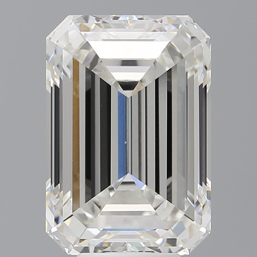 8.07 Carat Emerald Shaped, Ideal Cut, F Color, VVS2 Clarity, IGI Certified Lab Grown Diamond