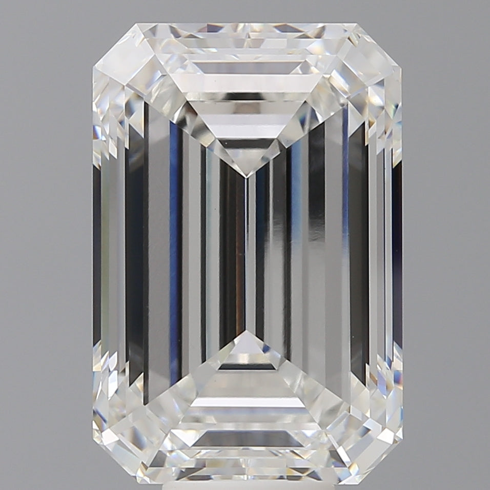 12.09 Carat Emerald Shaped, Ideal Cut, F Color, VVS2 Clarity, IGI Certified Lab Grown Diamond