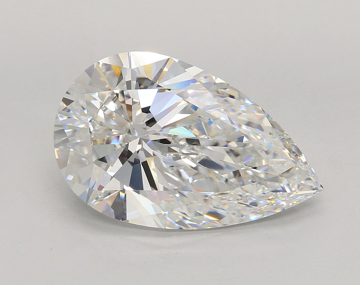 11.52 Carat Pear Shaped, Ideal Cut, E Color, VS1 Clarity, IGI Certified Lab Grown Diamond