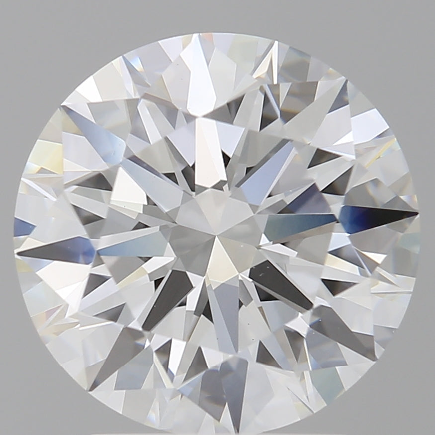 3.10 Carat Round Shaped, Ideal Cut, E Color, VVS2 Clarity, IGI Certified Lab Grown Diamond