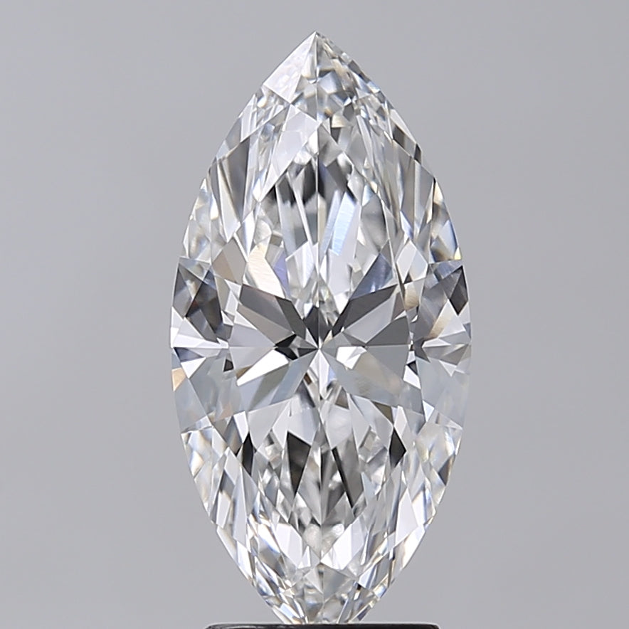 3.01 Carat Marquise Shaped, Ideal Cut, E Color, VVS2 Clarity, IGI Certified Lab Grown Diamond