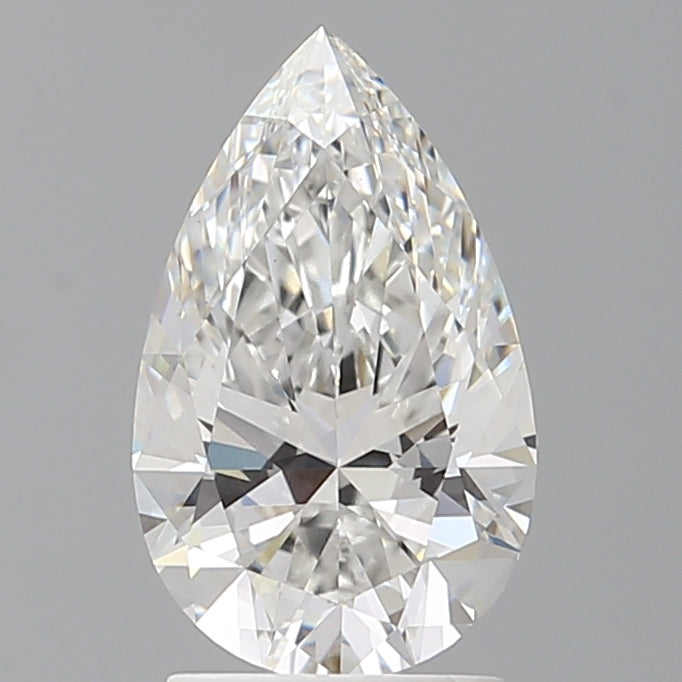 2.09 Carat Pear Shaped, Ideal Cut, E Color, VVS2 Clarity, IGI Certified Lab Grown Diamond