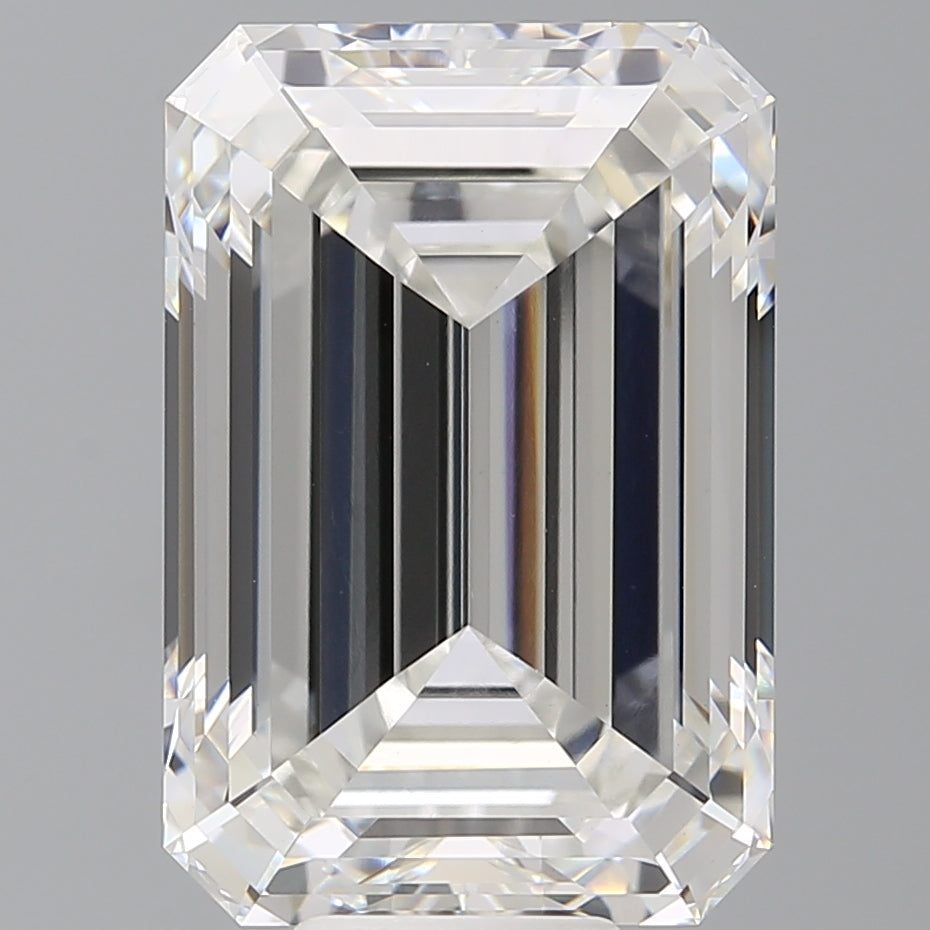 12.06 Carat Emerald Shaped, Ideal Cut, F Color, VVS2 Clarity, IGI Certified Lab Grown Diamond