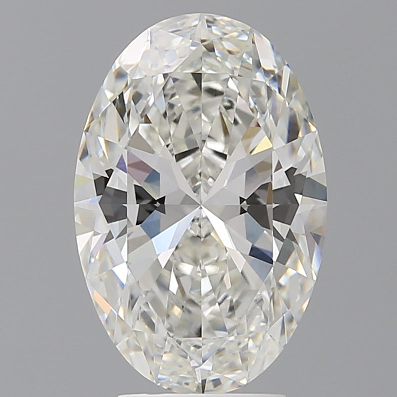 4.10 Carat Oval Shaped, Ideal Cut, F Color, VVS2 Clarity, IGI Certified Lab Grown Diamond