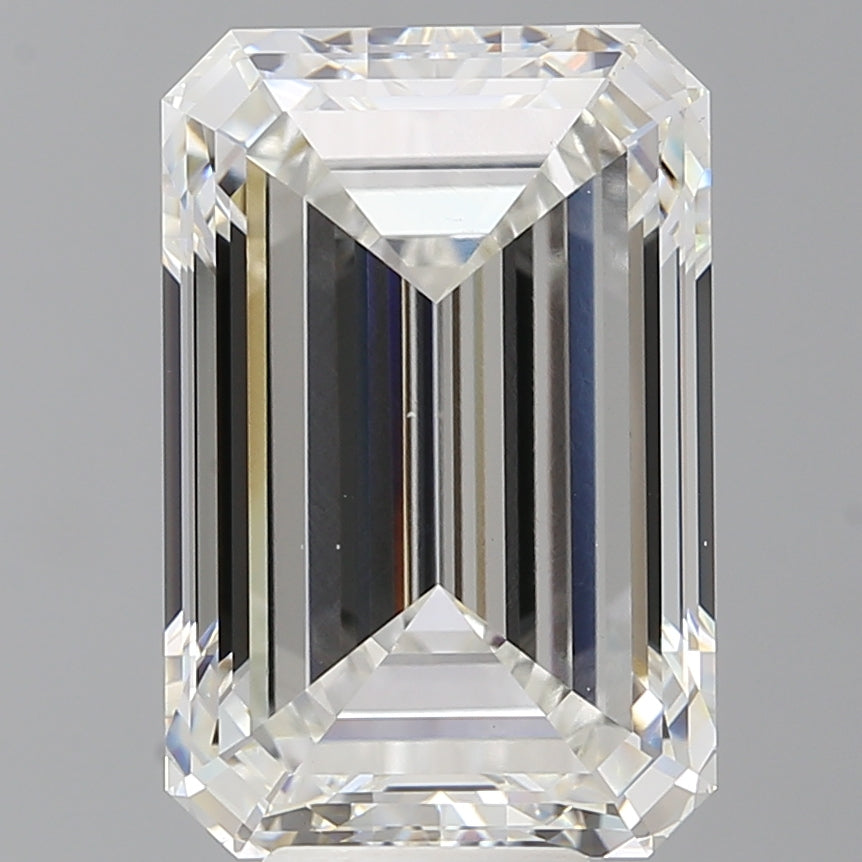 9.04 Carat Emerald Shaped, Ideal Cut, F Color, VS1 Clarity, IGI Certified Lab Grown Diamond