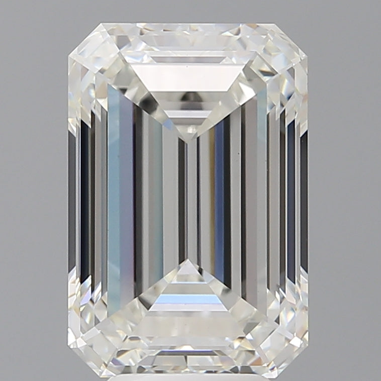 6.03 Carat Emerald Shaped, Ideal Cut, G Color, VVS2 Clarity, IGI Certified Lab Grown Diamond