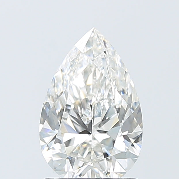 1.54 Carat Pear Shaped, Ideal Cut, F Color, VVS2 Clarity, IGI Certified Lab Grown Diamond