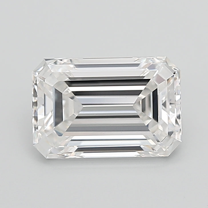 3.99 Carat Emerald Shaped, Excellent Cut, F Color, VVS2 Clarity, IGI Certified Lab Grown Diamond
