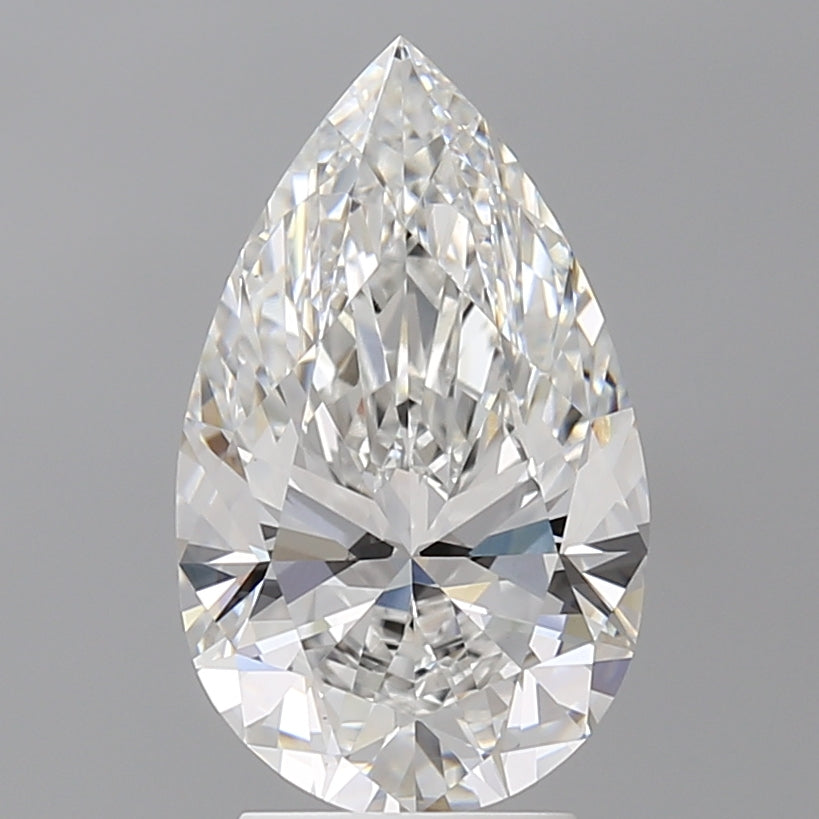 3.51 Carat Pear Shaped, Ideal Cut, E Color, VS1 Clarity, IGI Certified Lab Grown Diamond