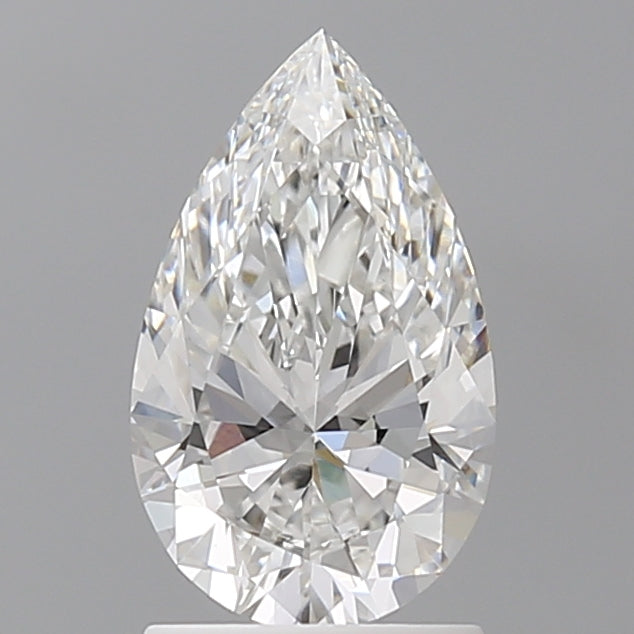 1.57 Carat Pear Shaped, Ideal Cut, F Color, VVS2 Clarity, IGI Certified Lab Grown Diamond