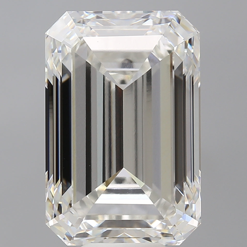 12.51 Carat Emerald Shaped, Ideal Cut, F Color, VVS2 Clarity, IGI Certified Lab Grown Diamond
