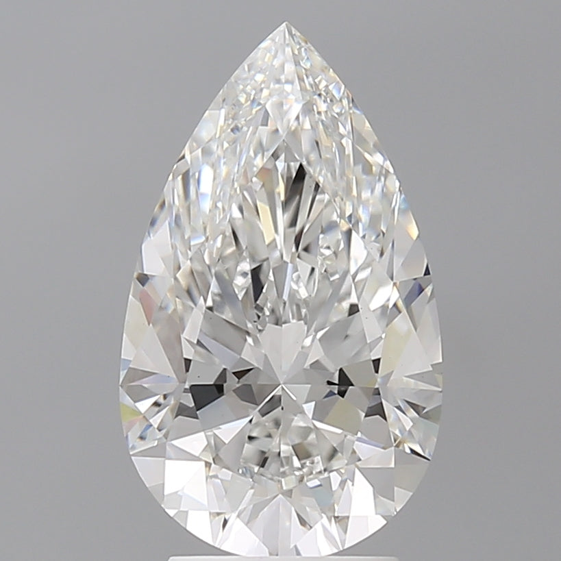 3.52 Carat Pear Shaped, Ideal Cut, E Color, VS1 Clarity, IGI Certified Lab Grown Diamond