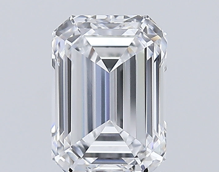 1.55 Carat Emerald Shaped, Ideal Cut, D Color, VVS1 Clarity, IGI Certified Lab Grown Diamond