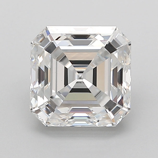 2.05 Carat Asscher Shaped, Ideal Cut, E Color, VVS2 Clarity, IGI Certified Lab Grown Diamond