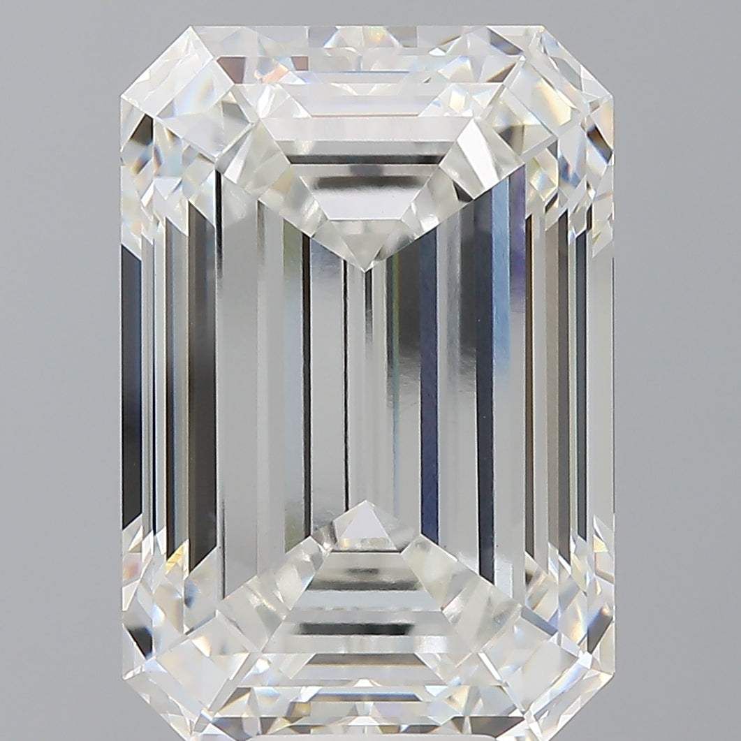 12.02 Carat Emerald Shaped, Ideal Cut, F Color, VVS2 Clarity, IGI Certified Lab Grown Diamond