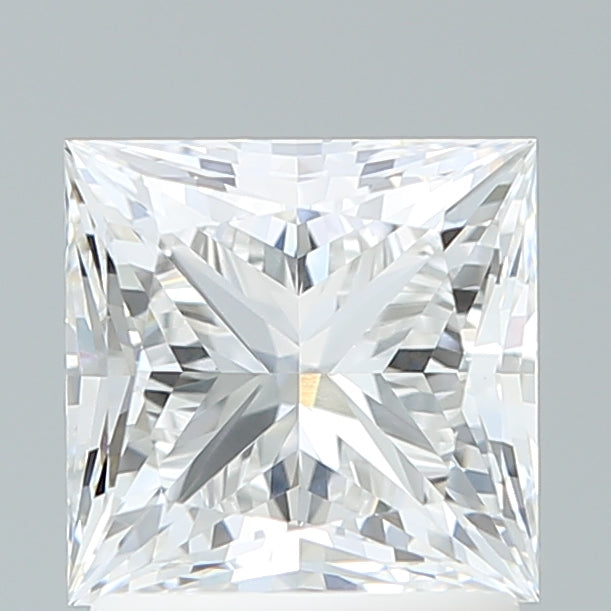 1.85 Carat Princess Shaped, Ideal Cut, E Color, VVS2 Clarity, IGI Certified Lab Grown Diamond