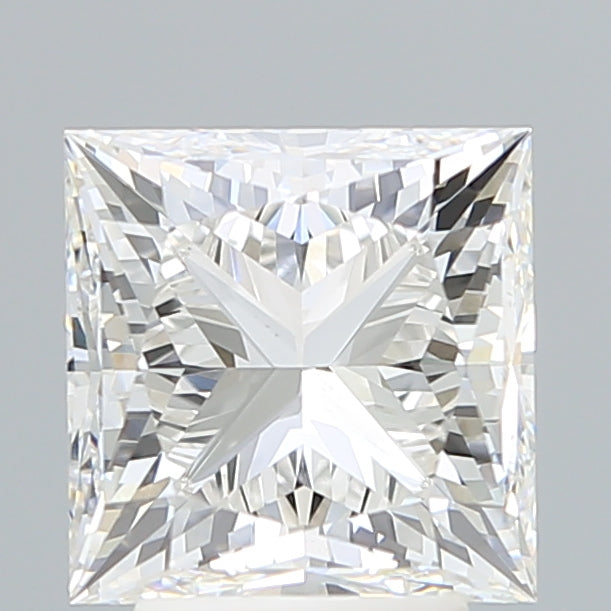 4.03 Carat Princess Shaped, Ideal Cut, F Color, VVS2 Clarity, IGI Certified Lab Grown Diamond