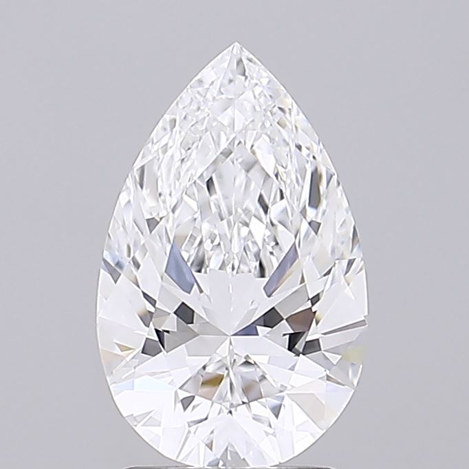 1.96 Carat Pear Shaped, Ideal Cut, D Color, IF Clarity, IGI Certified Lab Grown Diamond