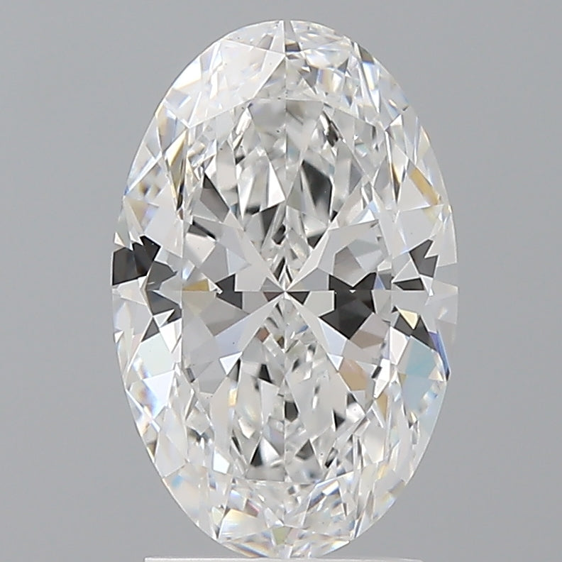 2.54 Carat Oval Shaped, Ideal Cut, E Color, VVS2 Clarity, IGI Certified Lab Grown Diamond