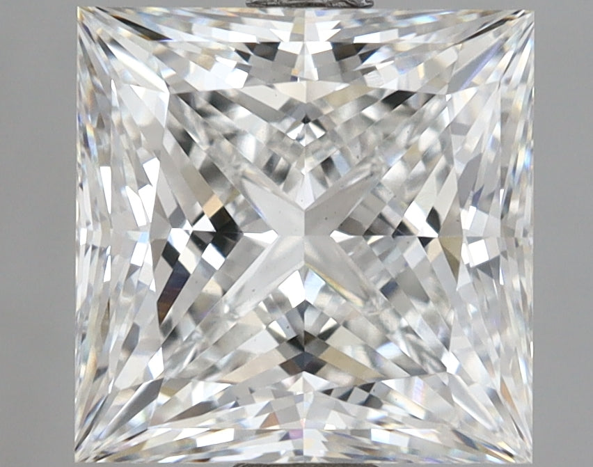 3.59 Carat Princess Shaped, Ideal Cut, E Color, VS1 Clarity, IGI Certified Lab Grown Diamond