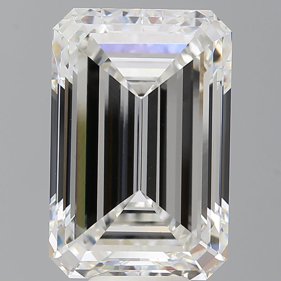 10.03 Carat Emerald Shaped, Excellent Cut, F Color, VVS2 Clarity, IGI Certified Lab Grown Diamond