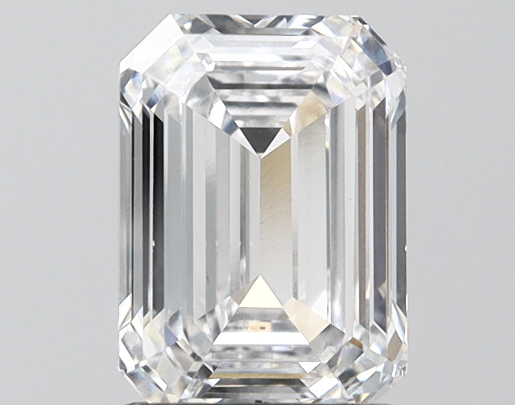 2.08 Carat Emerald Shaped, Ideal Cut, E Color, VS1 Clarity, IGI Certified Lab Grown Diamond