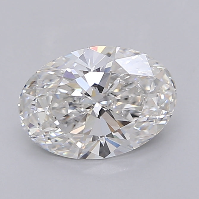1.55 Carat Oval Shaped, Ideal Cut, F Color, VVS2 Clarity, IGI Certified Lab Grown Diamond