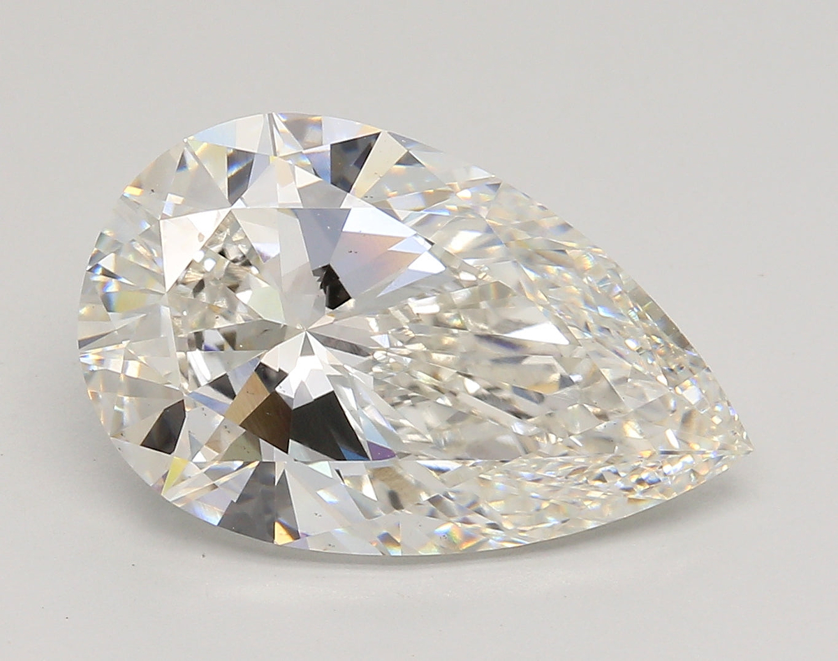 7.05 Carat Pear Shaped, Ideal Cut, G Color, VS2 Clarity, IGI Certified Lab Grown Diamond