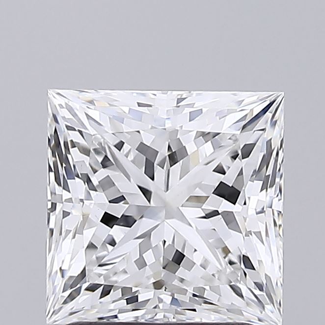 2.09 Carat Princess Shaped, Ideal Cut, E Color, VS1 Clarity, IGI Certified Lab Grown Diamond