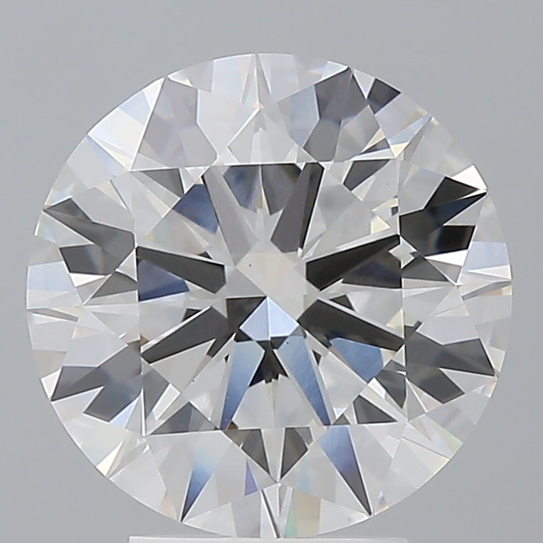 4.09 Carat Round Shaped, Ideal Cut, F Color, VVS2 Clarity, IGI Certified Lab Grown Diamond