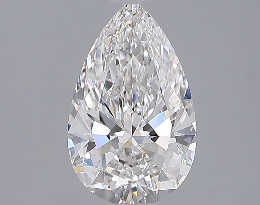 1.55 Carat Pear Shaped, Ideal Cut, E Color, VVS2 Clarity, IGI Certified Lab Grown Diamond