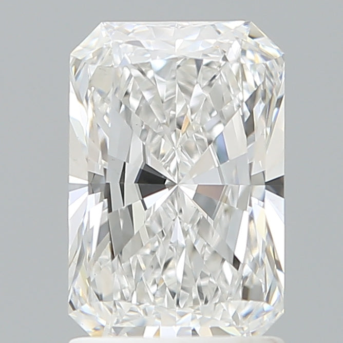 1.70 Carat Radiant Shaped, Ideal Cut, D Color, VVS2 Clarity, IGI Certified Lab Grown Diamond
