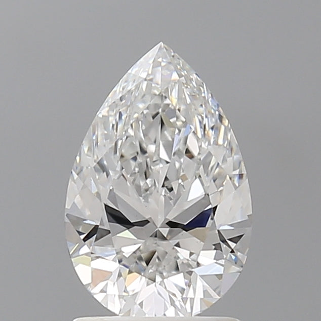 1.57 Carat Pear Shaped, Ideal Cut, E Color, VVS2 Clarity, IGI Certified Lab Grown Diamond