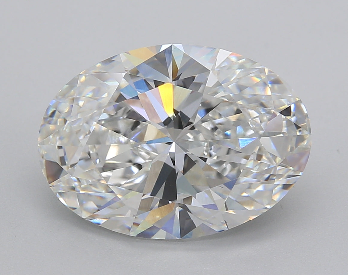 6.02 Carat Oval Shaped, Excellent Cut, E Color, VVS2 Clarity, IGI Certified Lab Grown Diamond
