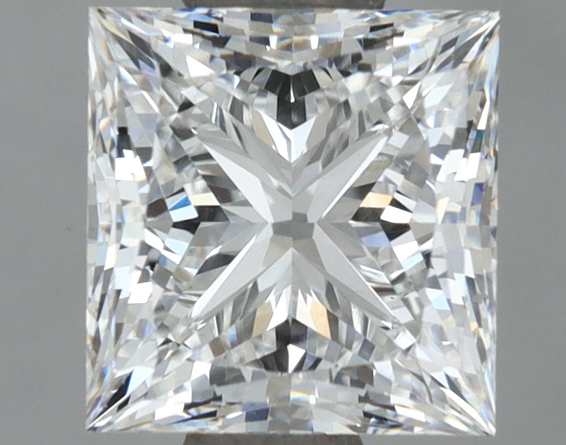 1.66 Carat Princess Shaped, Ideal Cut, D Color, VVS1 Clarity, IGI Certified Lab Grown Diamond